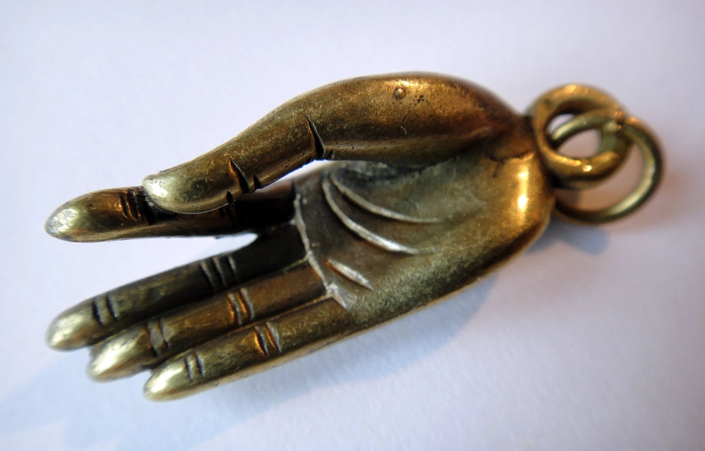 Brass Deity Pendant, Buddha Hand