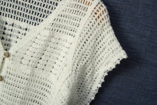 Load image into Gallery viewer, Cotton Crochet Shrug Cardigan
