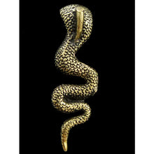 Load image into Gallery viewer, Brass Deity Snake Pendant
