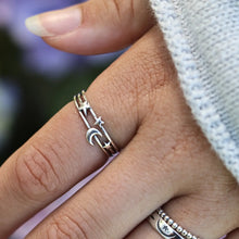 Load image into Gallery viewer, Layered Moon &amp; Stars Ring, 2 Sizes
