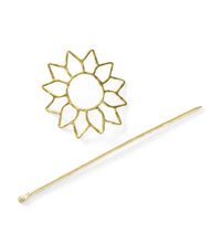 Load image into Gallery viewer, Suryamukhi Sunflower Hair Pin - Slide with Stick - Gold
