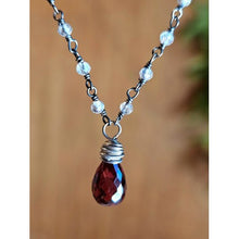Load image into Gallery viewer, Garnet &amp; Labradorite Necklace
