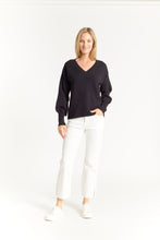 Load image into Gallery viewer, Balloon Sleeve V Neck Sweater, 2 Colors
