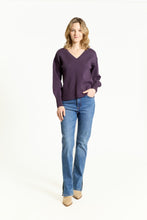 Load image into Gallery viewer, Balloon Sleeve V Neck Sweater, 2 Colors
