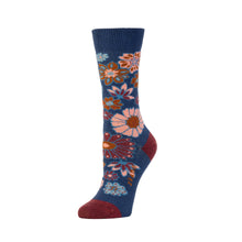 Load image into Gallery viewer, Autumn Blooms Crew, Navy
