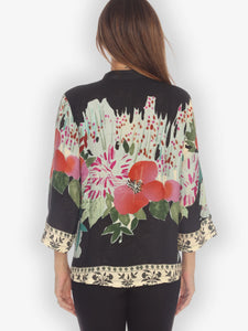 Hand Painted Flower Blouse