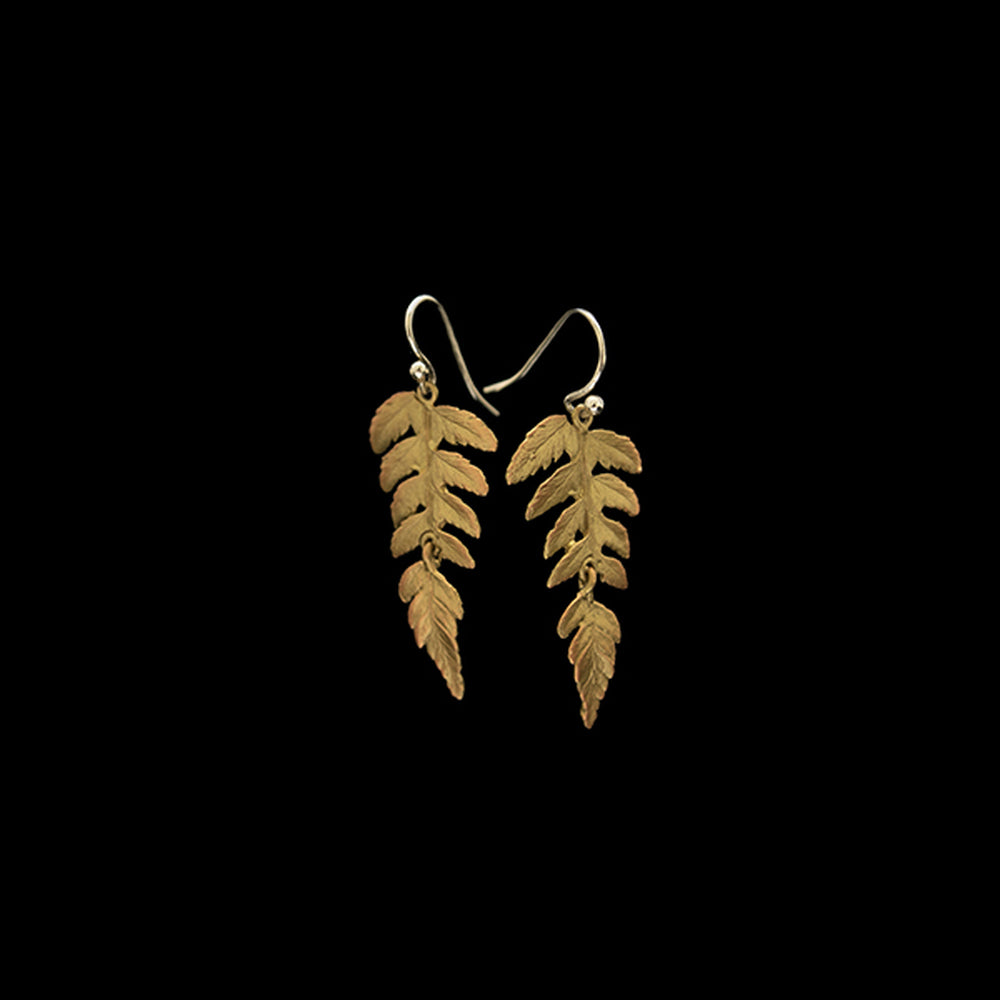 Fern Single Leaf Wire Earrings