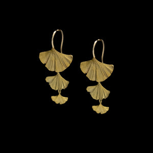 Ginkgo Triple Drop Earrings