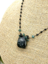 Load image into Gallery viewer, Tourmaline and Black Garnet Necklace
