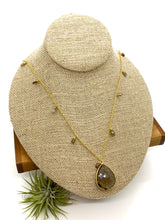 Load image into Gallery viewer, Long Smoky Quartz and Andalucite Statement Necklace
