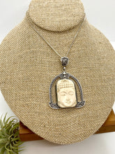 Load image into Gallery viewer, Mastodon Tusk Carved Buddha Statement Pendant
