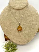 Load image into Gallery viewer, Rose-cut Yellow Agate and Sterling Silver Pendant
