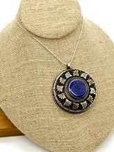 Load image into Gallery viewer, Statement Pendant Centered on Lapis and Papyrus

