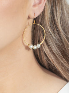 Full Moon Pearl Earrings