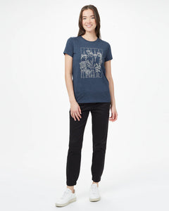 Plant Club T-Shirt, Moonlight Ocean Heather