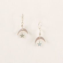 Load image into Gallery viewer, Moon &amp; Star Earrings, 2 Colors
