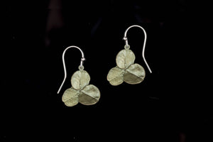 Clover 3 Leaf Wire Drop Earrings