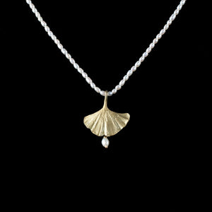 Ginkgo & Pearl Necklace