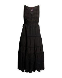 Tiered Embroidered Eyelet Dress