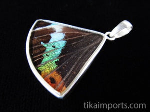 Sunset Butterfly Shimmerwing Fan Pendant
