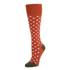 Betty Polka Dot Knee High Sock, 2 Colors